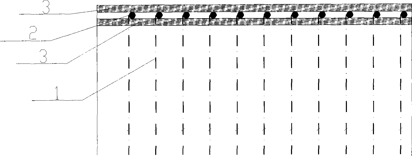 Foundation treatment water drain structure of geotextile filter tube vacuum preloading method