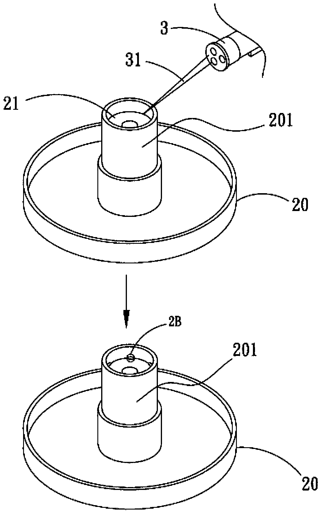 Combination method of shaft barrel and bearing