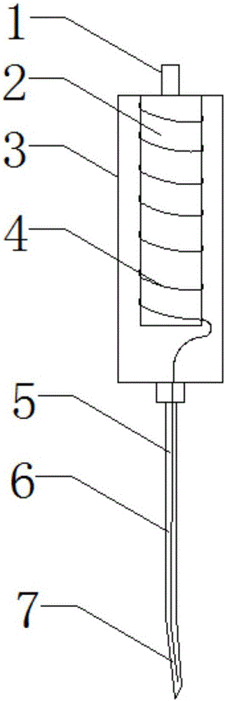 Flow-jetting suture guiding device