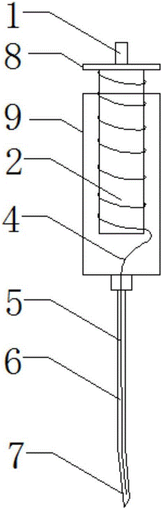 Flow-jetting suture guiding device