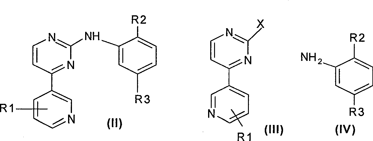 Process for preparing N-phenyl-2-pyrimidyl amine derivative