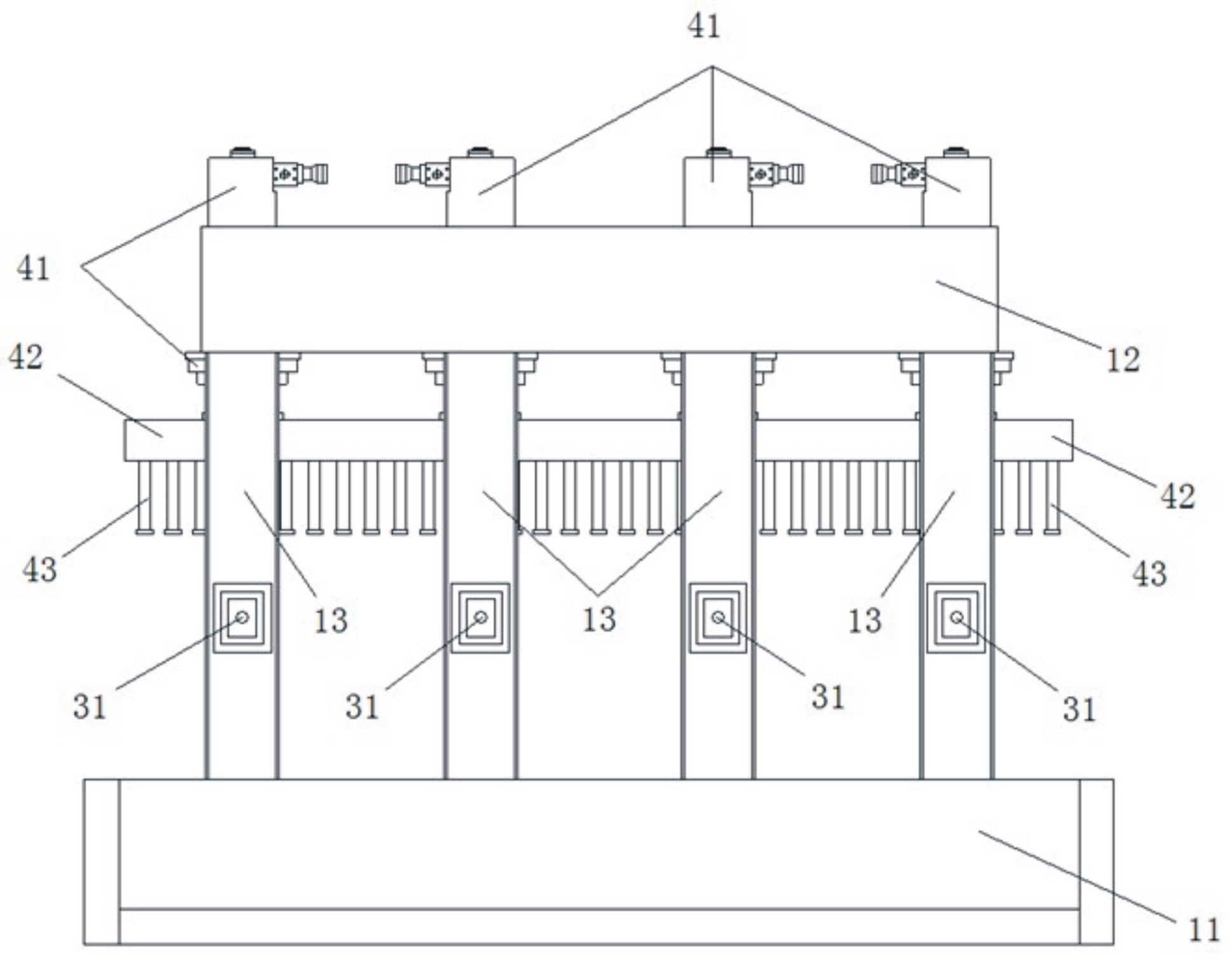 Hydraulic brickmaking demoulding machine and a brickmaking mould thereof