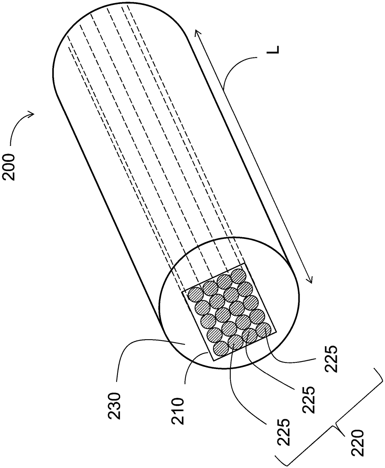 Low-loss dielectric waveguide for transmission of millimeter-wave signals and cable comprising the same