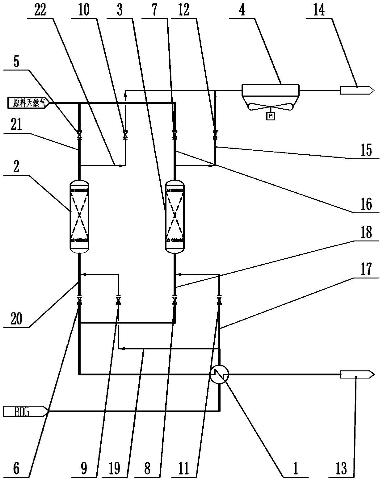 Liquefied natural gas storage tank BOG recovery system