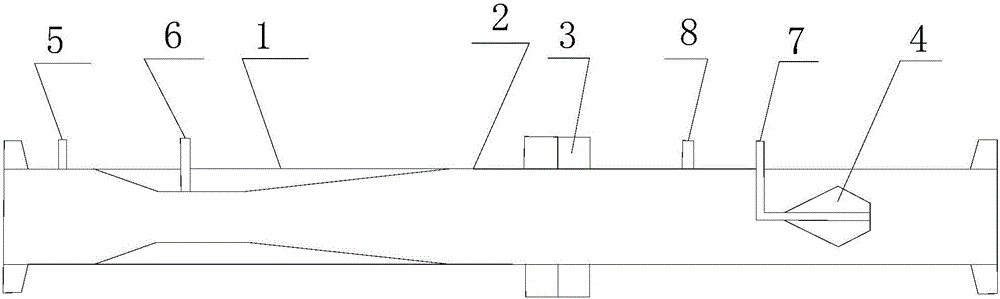 Online measurement device and online measurement method of double-pressure difference gas-liquid flow rate