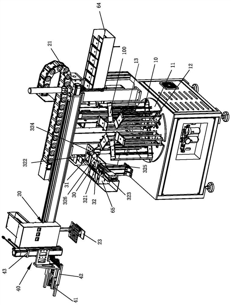 Automatic feeding and discharging machining method for mobile phone middle frame with Z axis