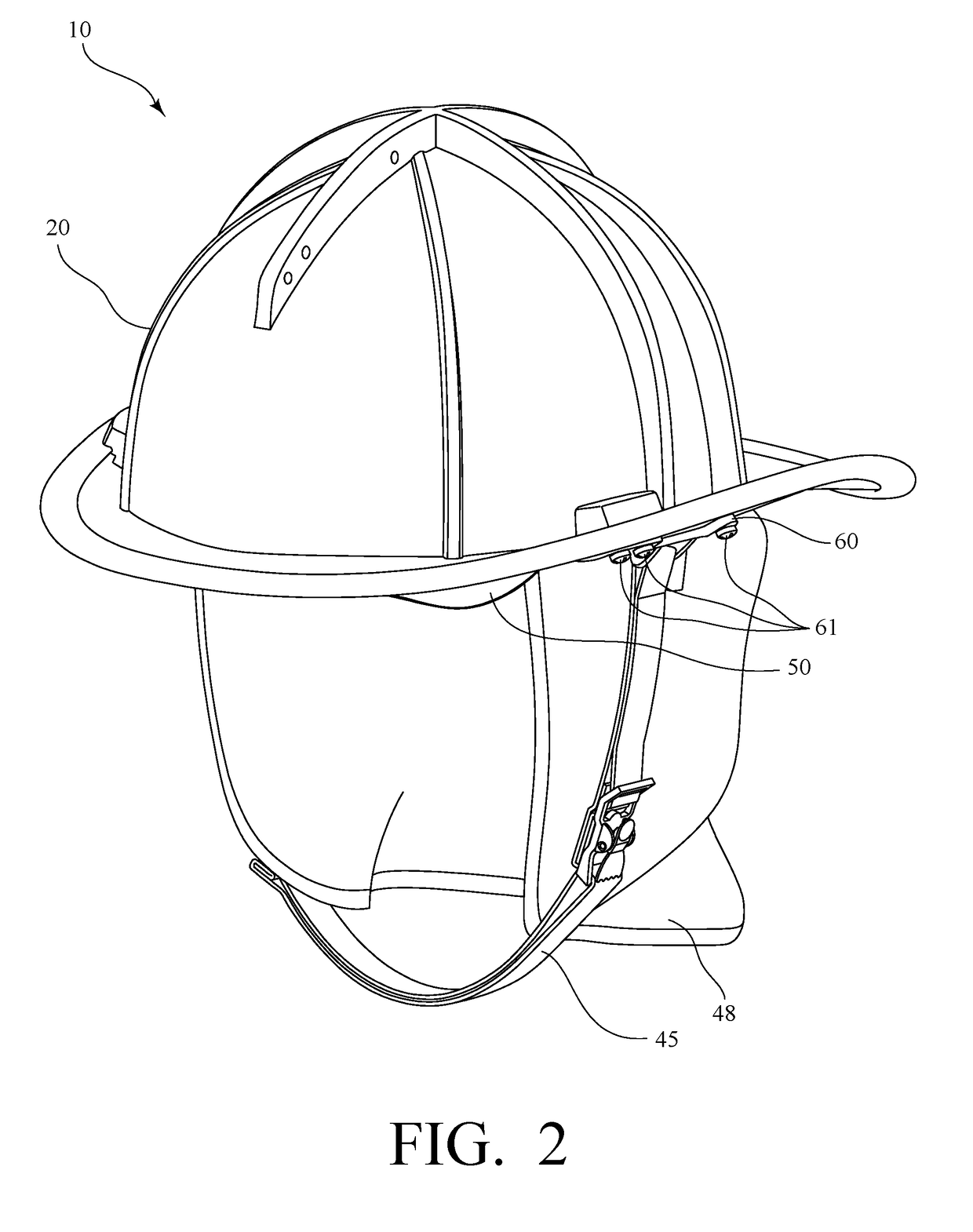 Protective helmet with a retractable and removable visor