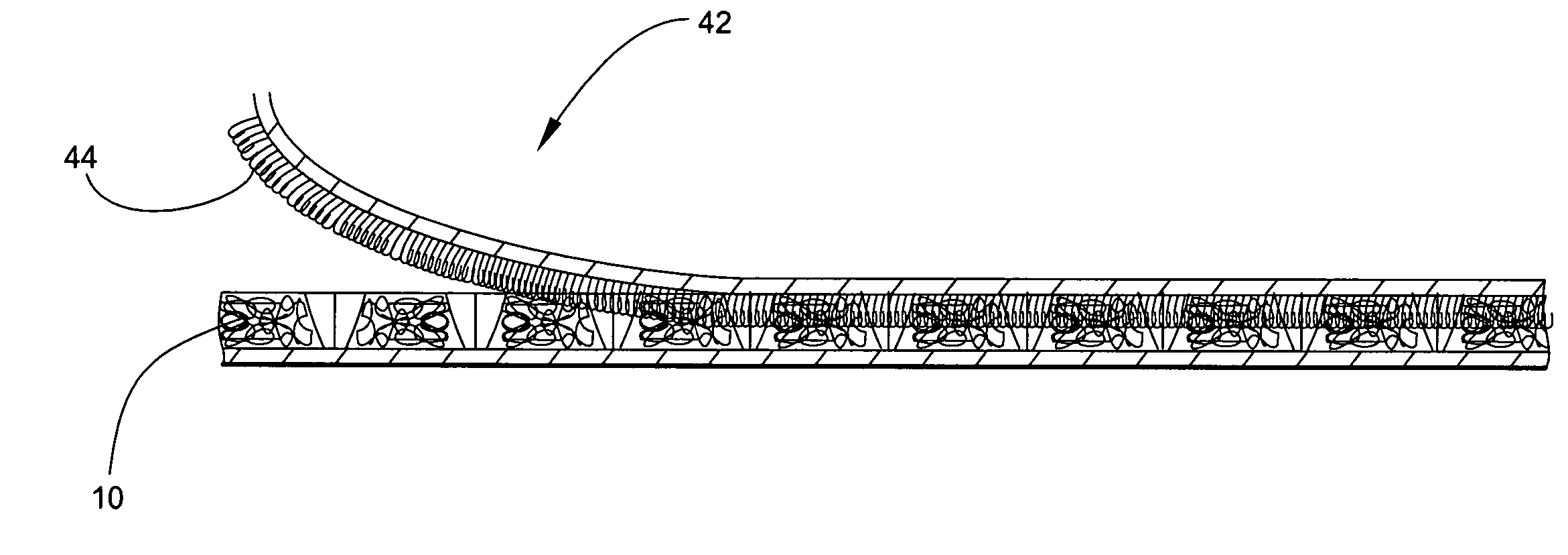 Hook and loop fastener device