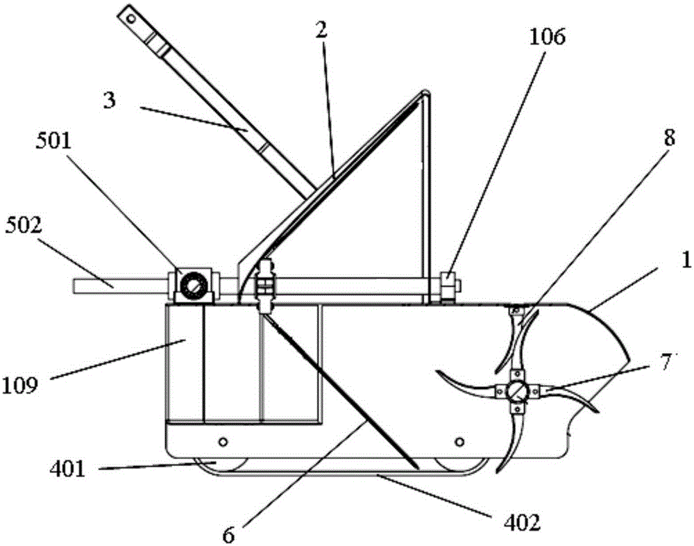 Blade knife pre-cutting type banana stem shattering and returning machine