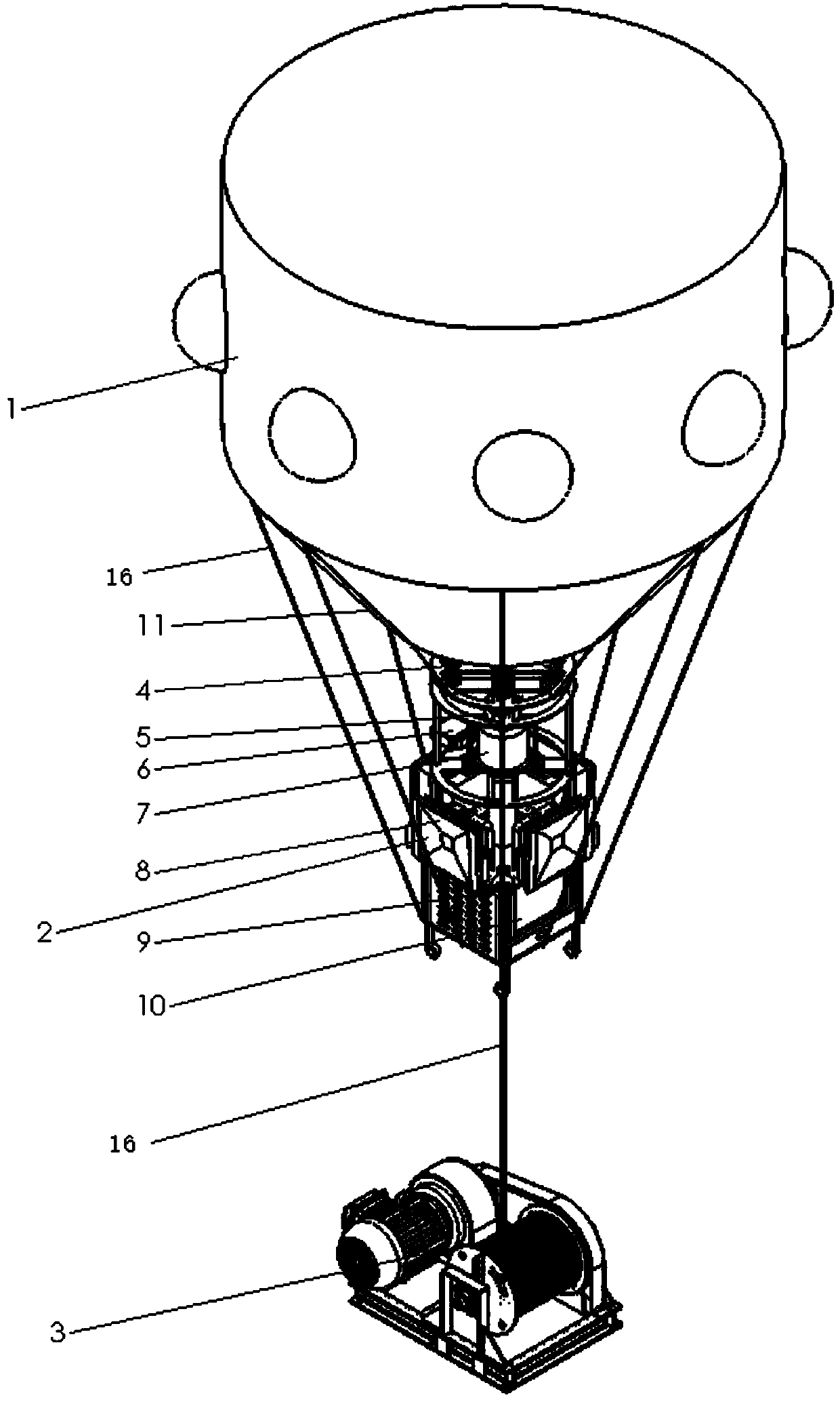 Health detection equipment and method for hectometer-level water diversion vertical shaft of large-sized hydropower station