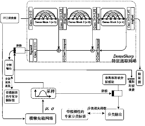 Focus classification system based on deep learning and probability imaging omics