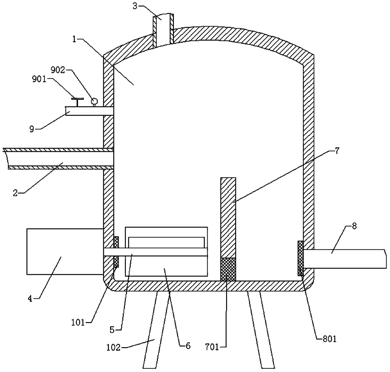 An organosilicon hydrolyzer with a collecting device