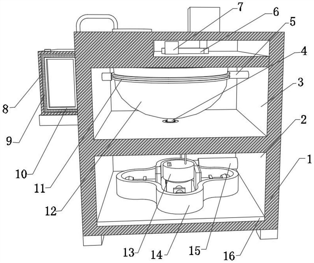 Adjustable dough kneading and beating device for fine dried noodle processing