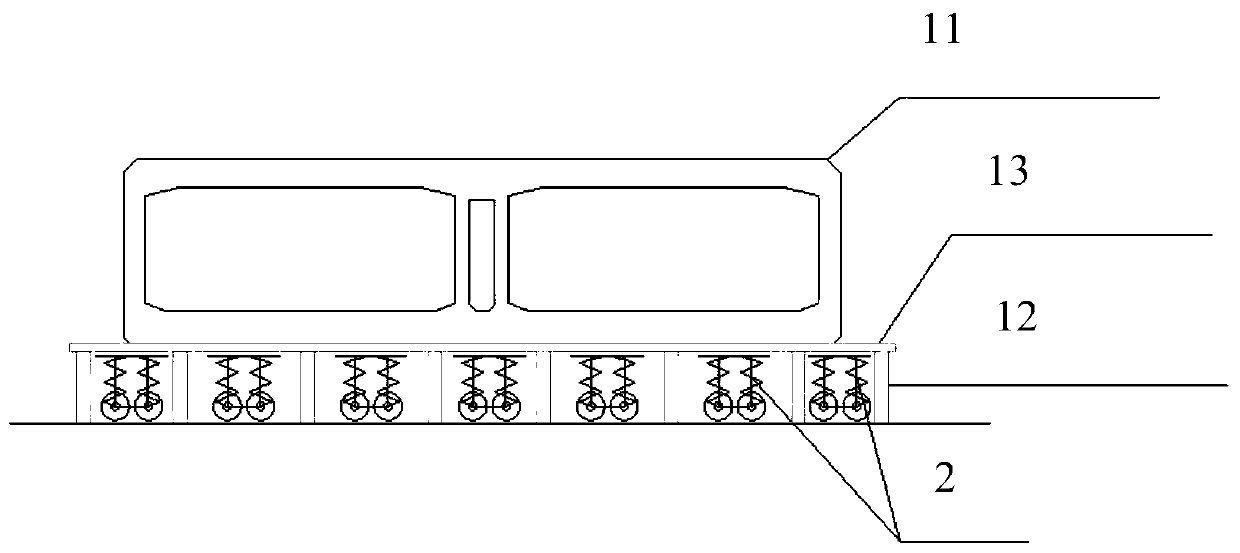 Structural system for flatly prefabricating and modularly transporting large-scale immersed tube tunnel tube section