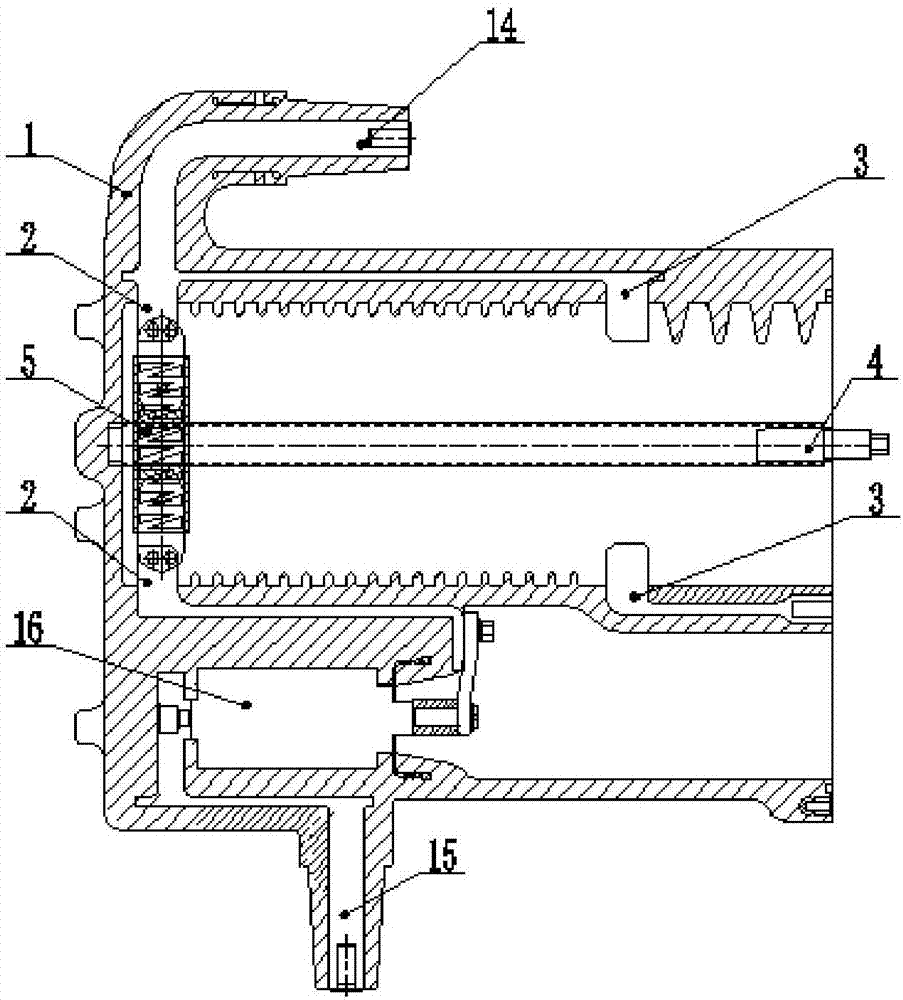 Direct-acting three-station isolation switch device