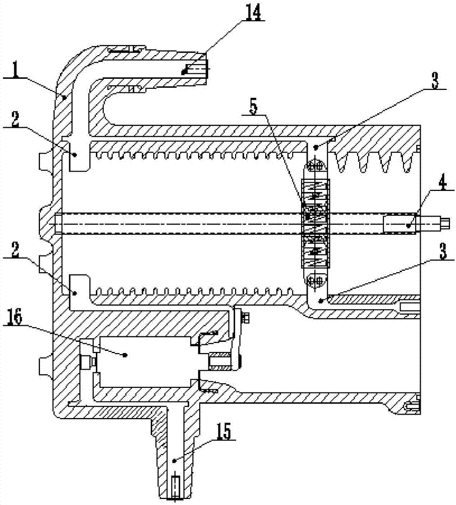 Direct-acting three-station isolation switch device