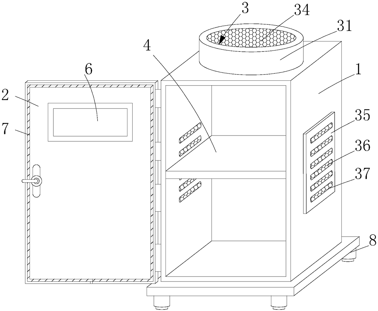 Modular combined high-voltage switch cabinet