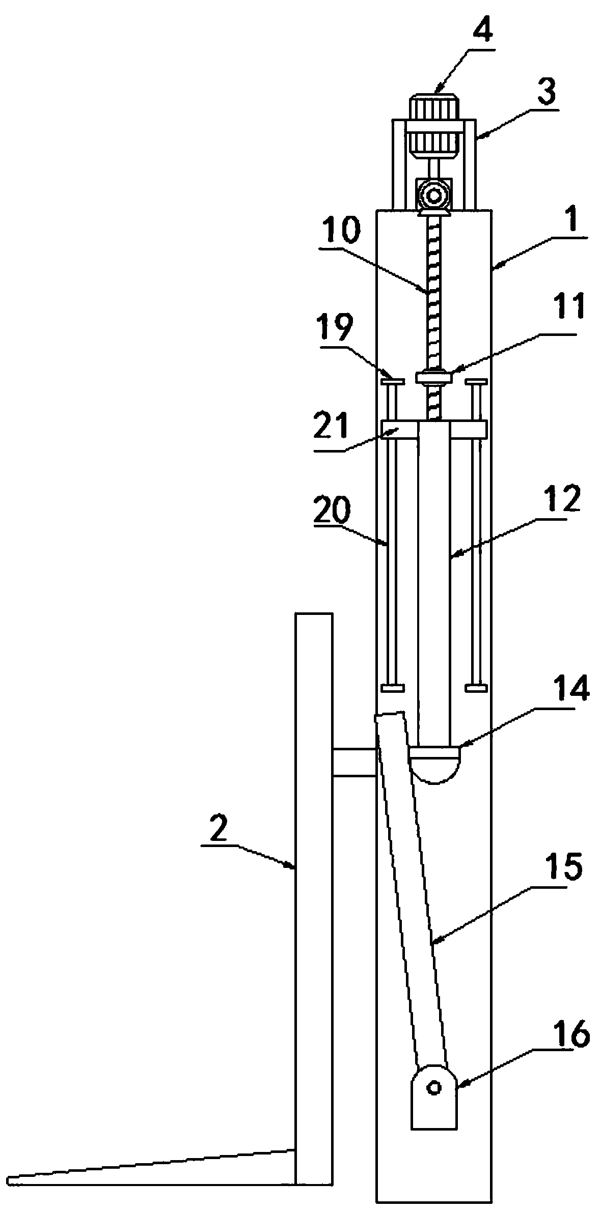 Manipulator pushing device for forklift