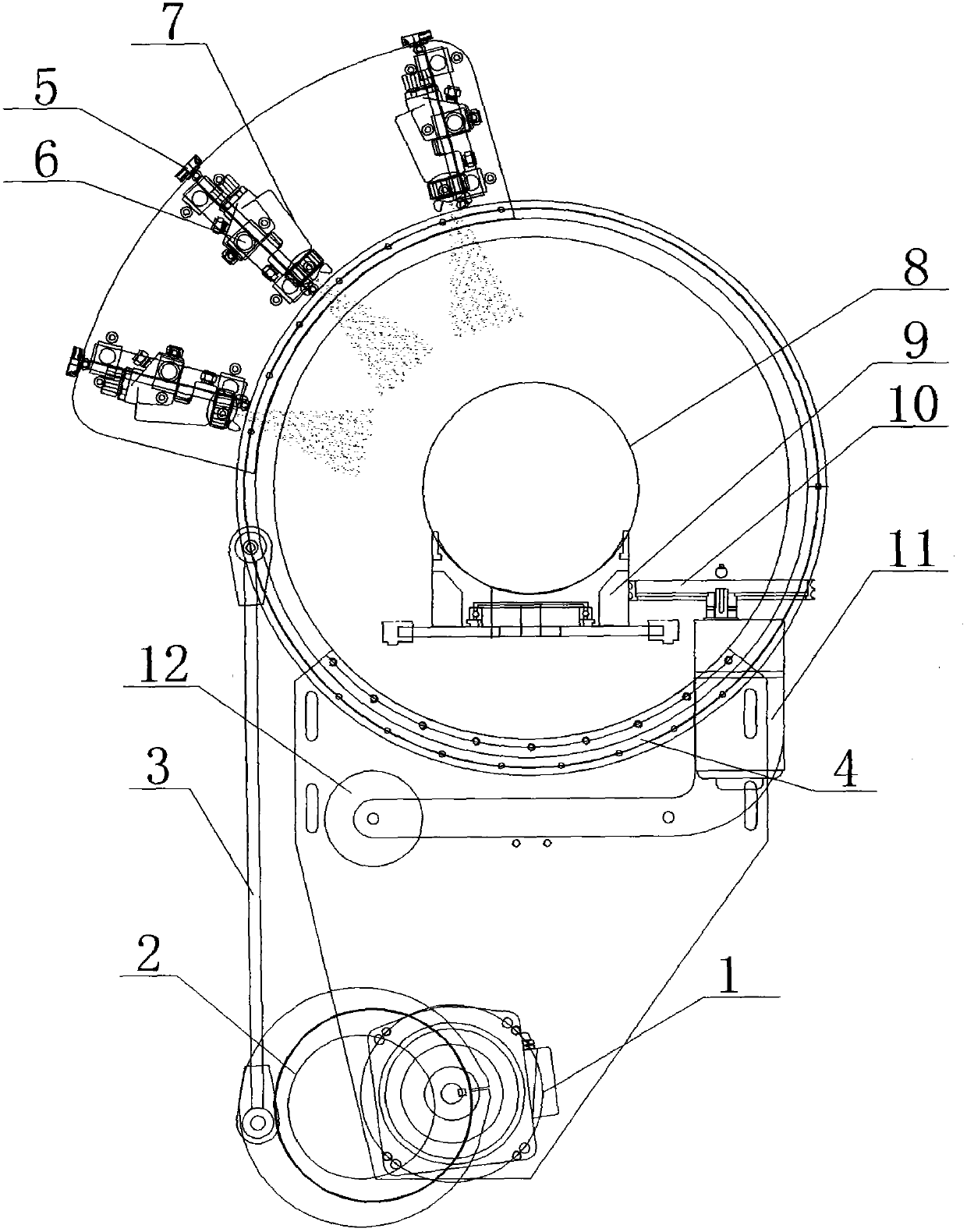 Automatic spherical surface coating machine