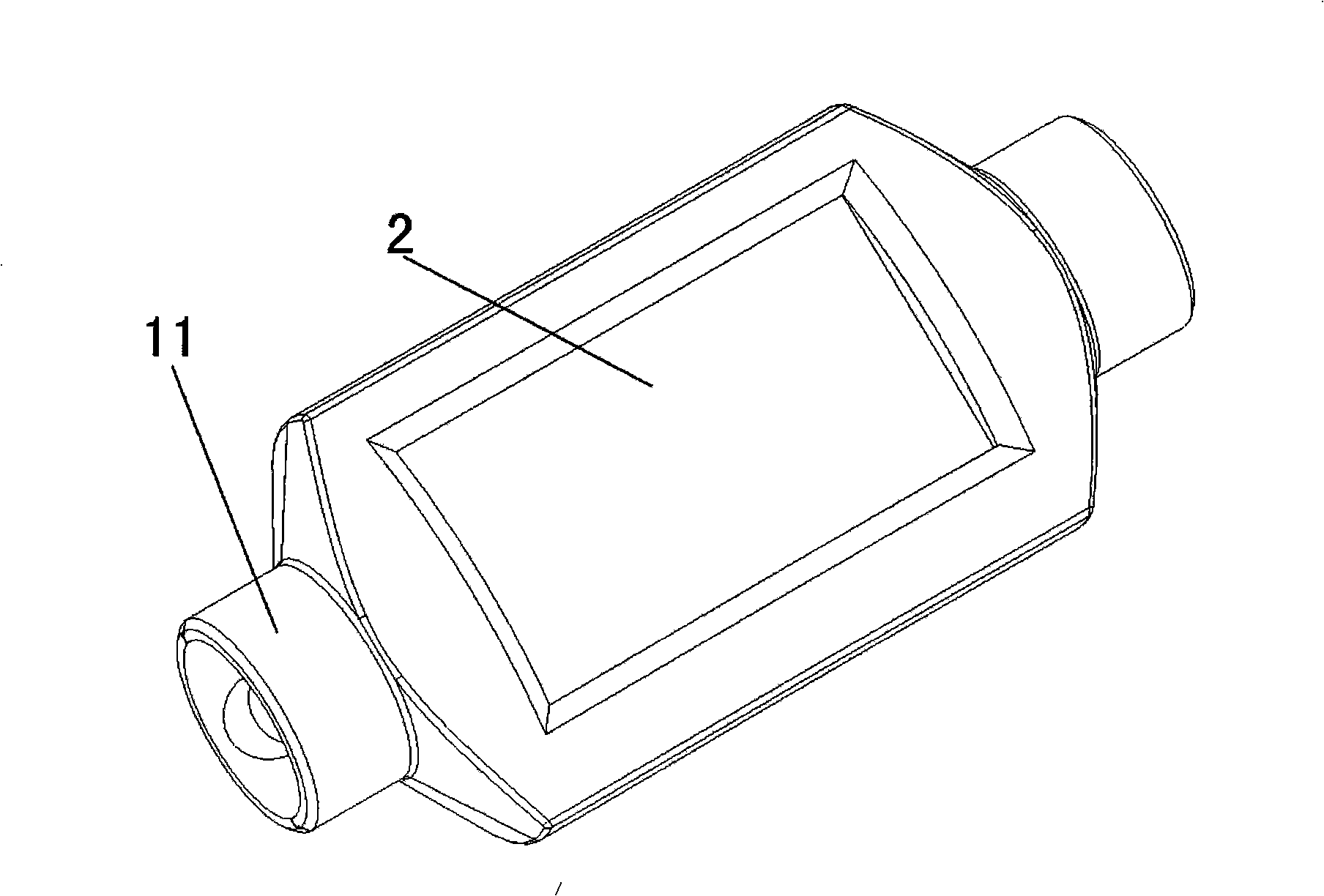 LCD screen advertisement device assembled on shopping trolley