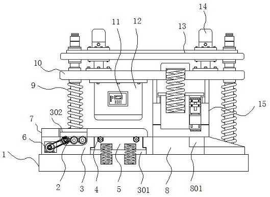 Two-side edge rolling sheet metal part machining device capable of achieving center feeding