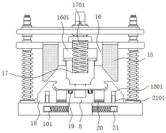 Two-side edge rolling sheet metal part machining device capable of achieving center feeding