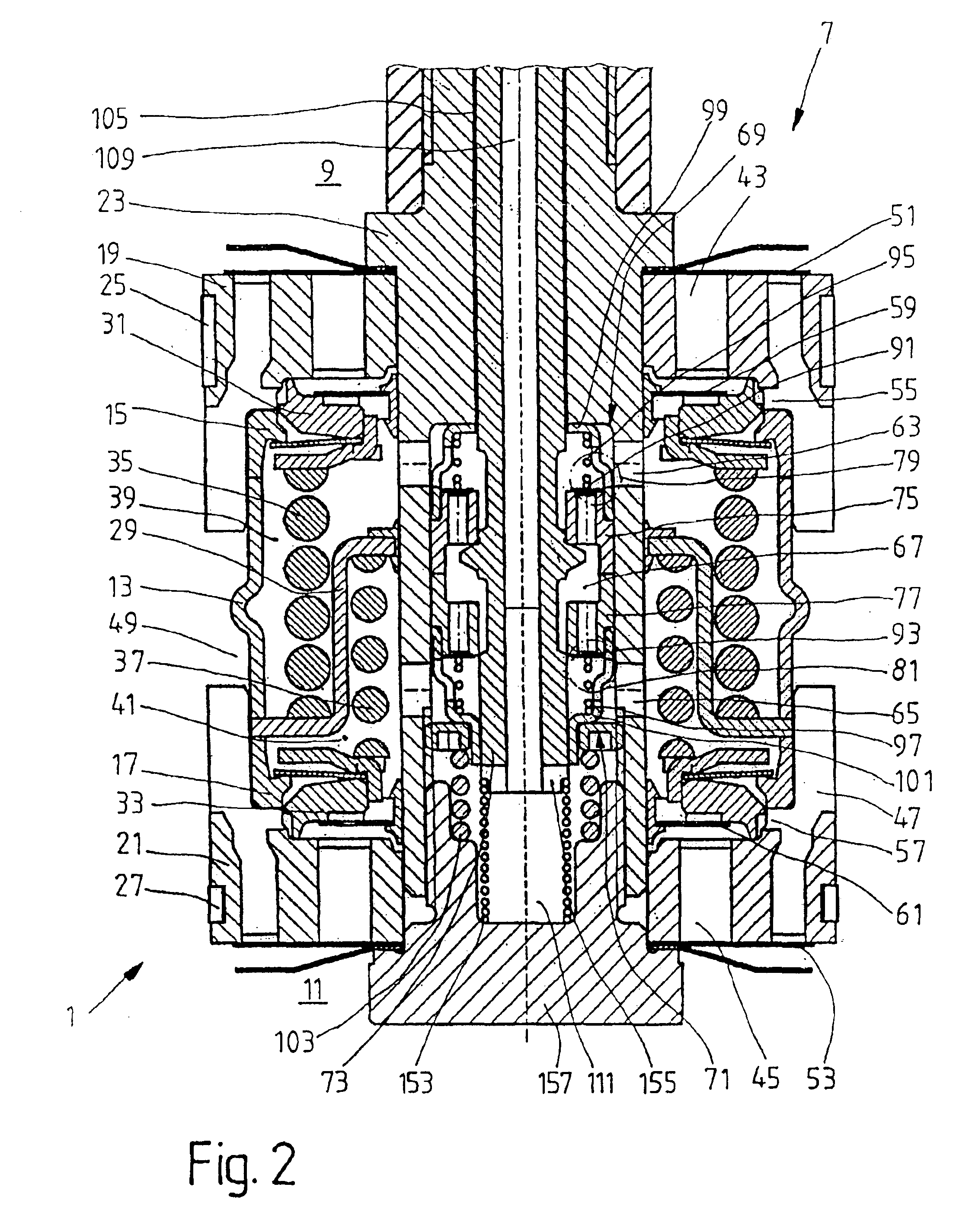 Oscillation damper with adjustable damping force