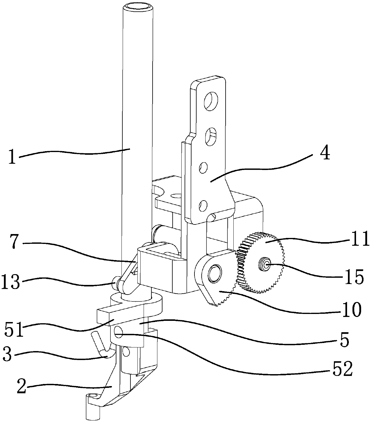 Thread sweeping device of electronic pattern sewing machine