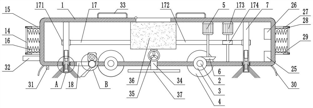 Ground cleaning device for cleaning robot