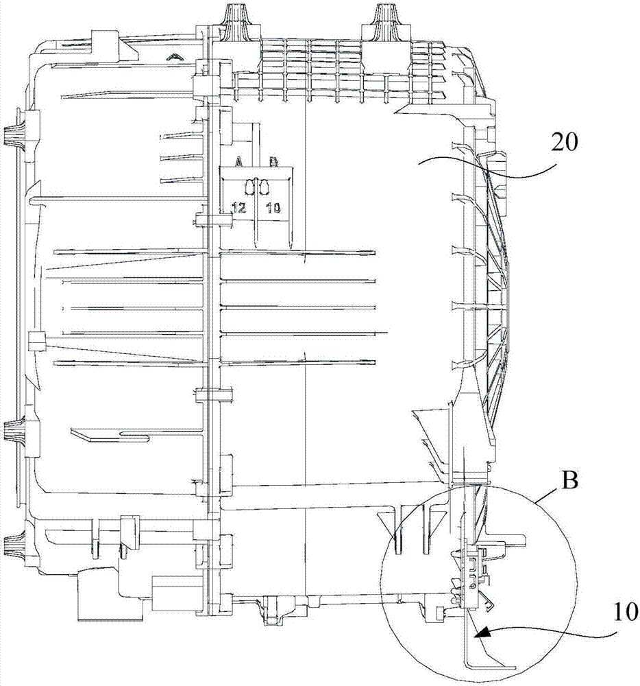 Safety plate assembly and washing machine