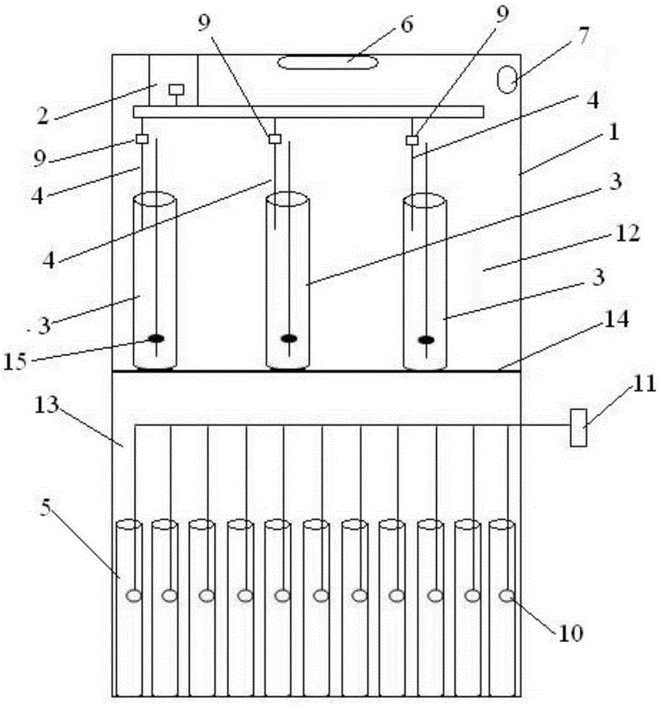 Indoor simulation device used for research of organic phosphorus enzyme hydrolysis process in water environment