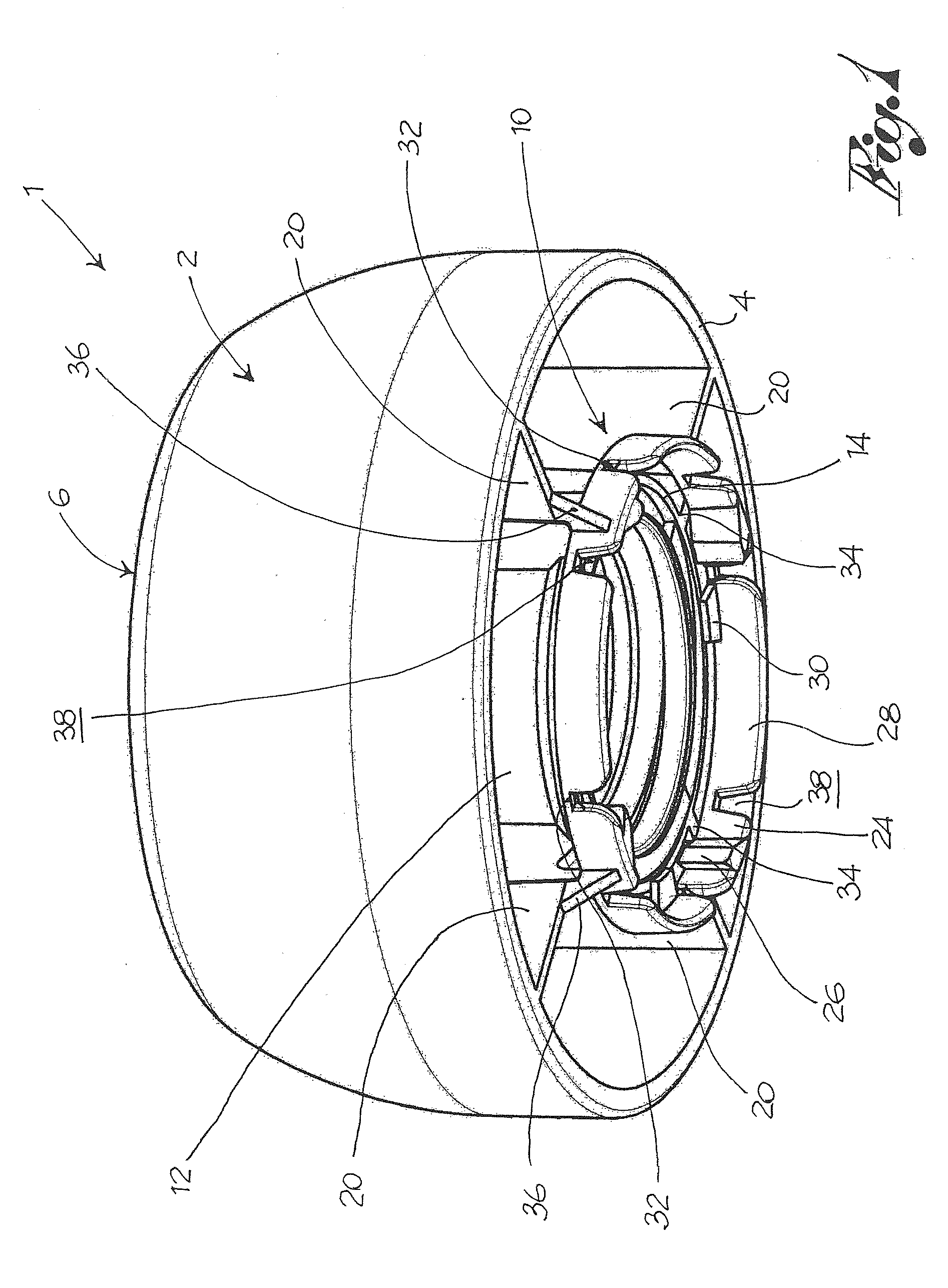 Cap For Container Provided With Guarantee Seal