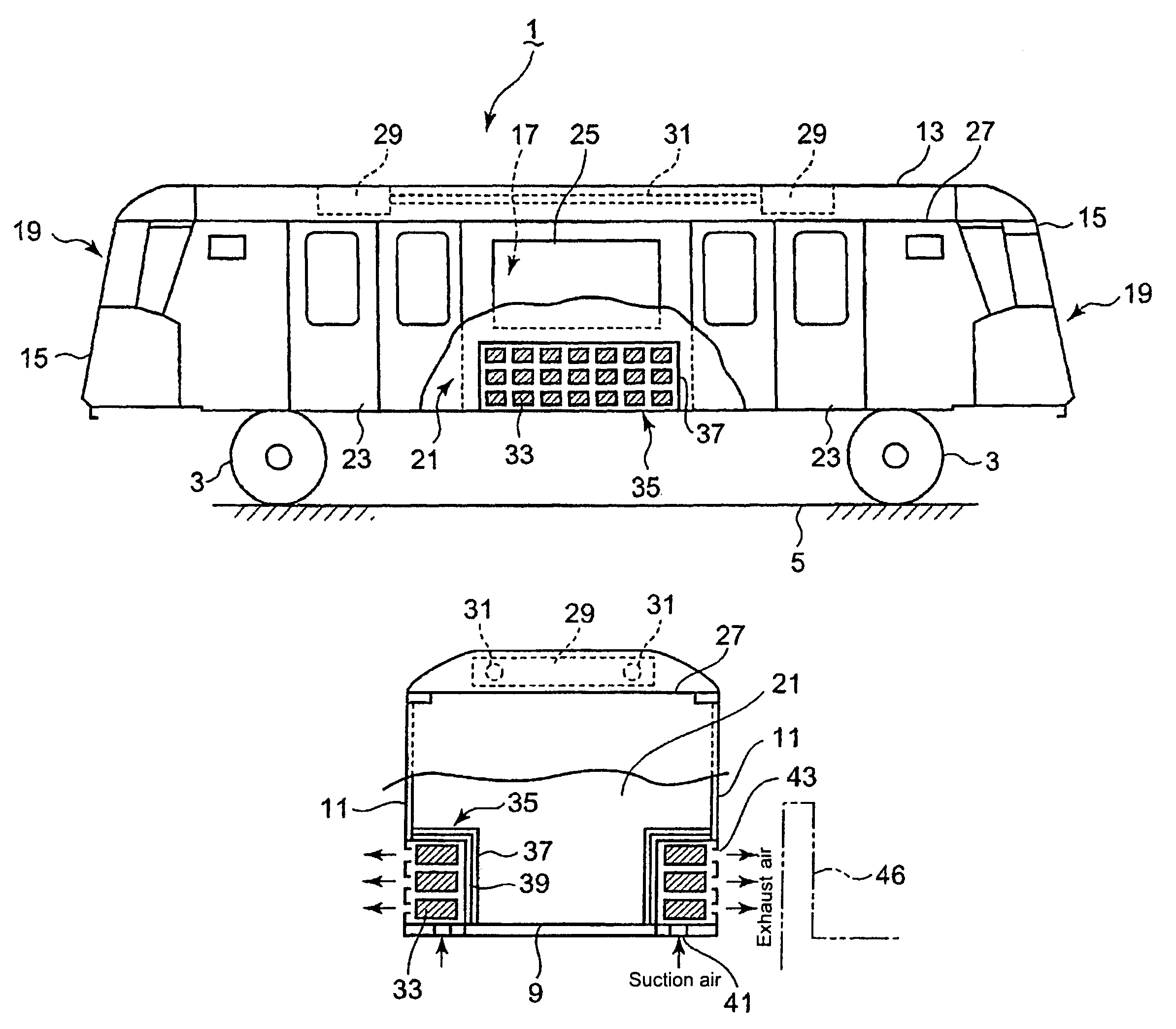 Guideway electric vehicle mounted with batteries