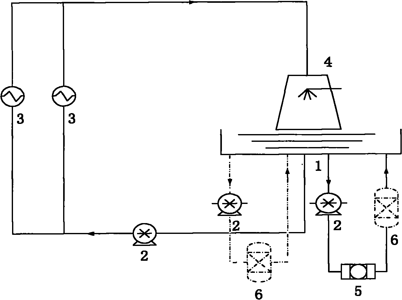 Recirculated cooling water system and purification method for recirculated cooling water