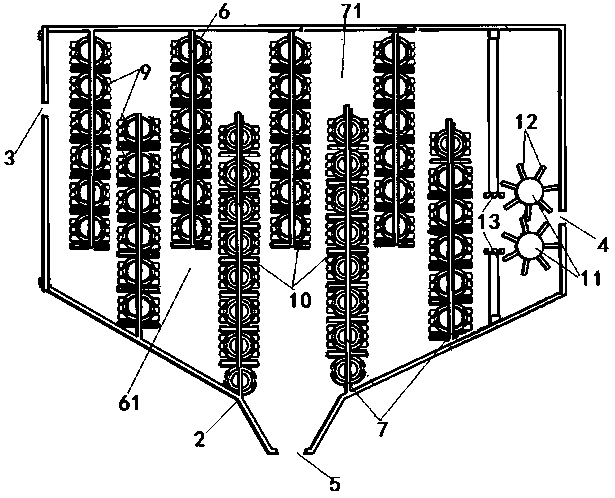 Purifying device and purifying method for paint spraying technology wastewater