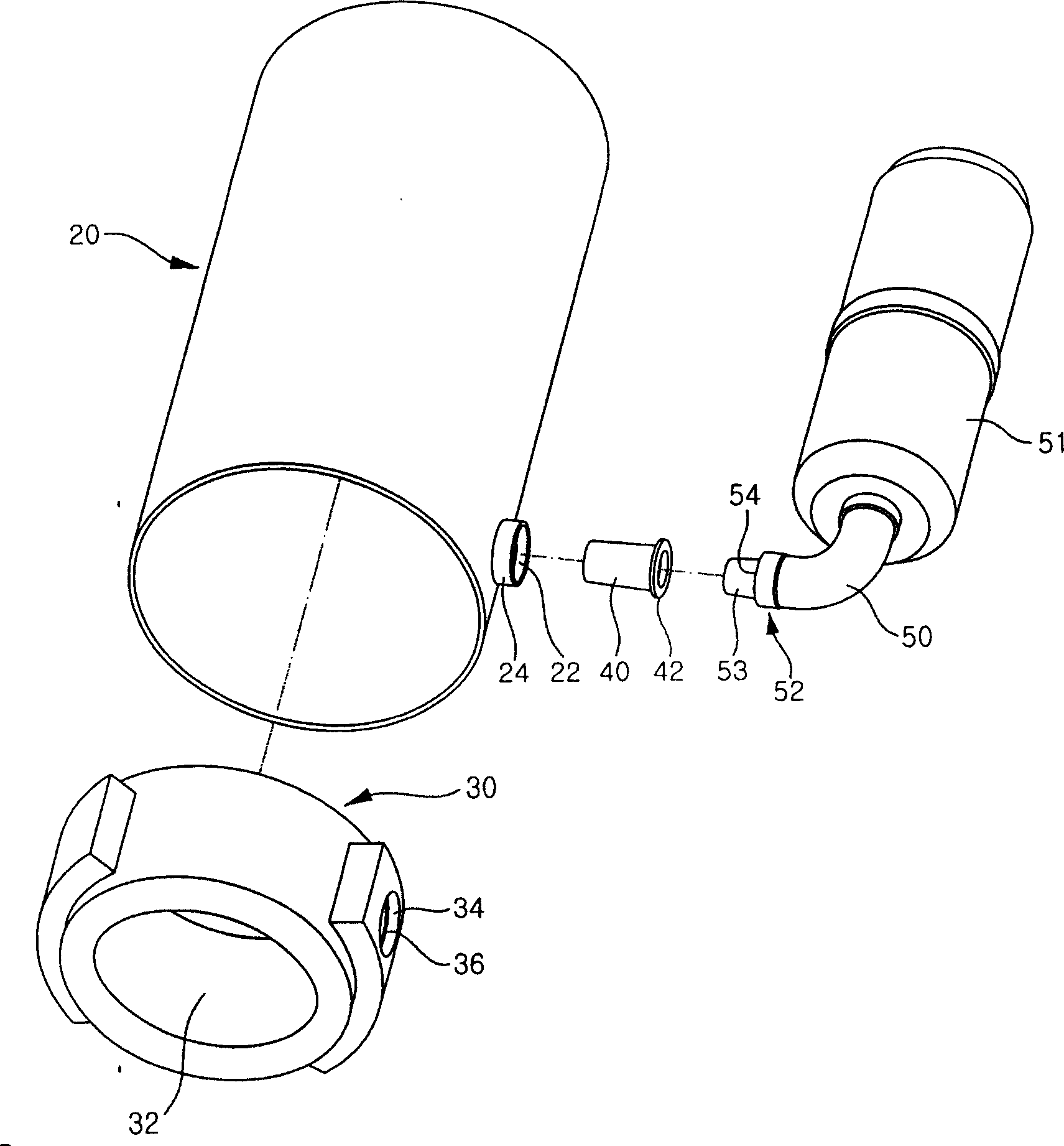 Sucking pipe connection structure of rotary compressor