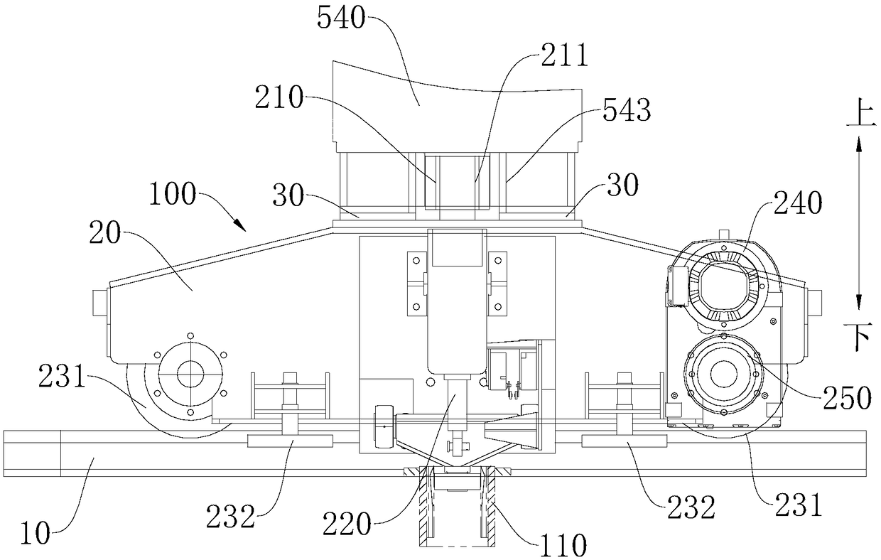 A trolley assembly for driving the movement of a turnout beam and a track assembly