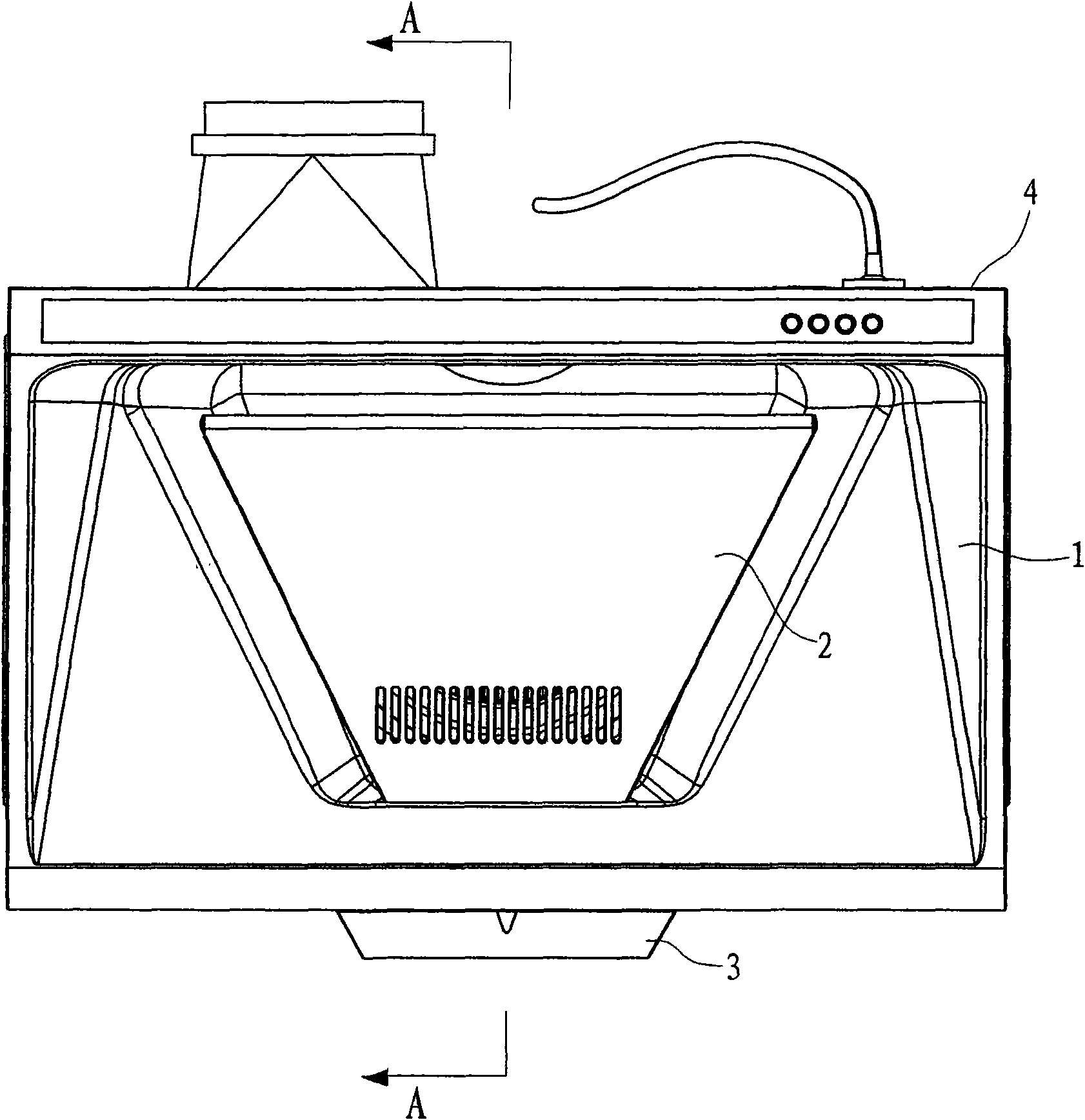 Oil collecting structure of range hood