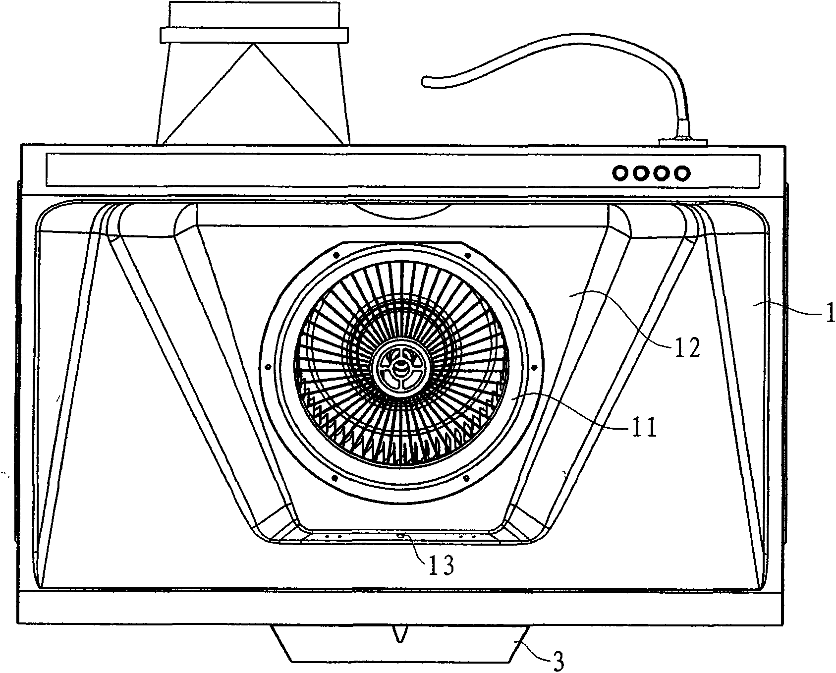 Oil collecting structure of range hood