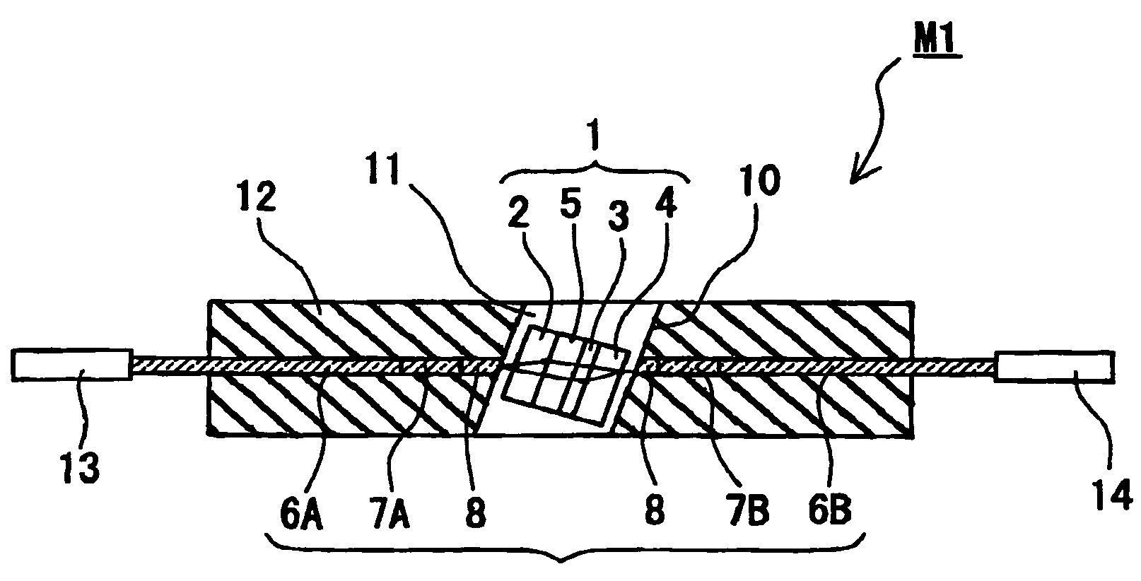 Optical isolator with tilted optical isolator element