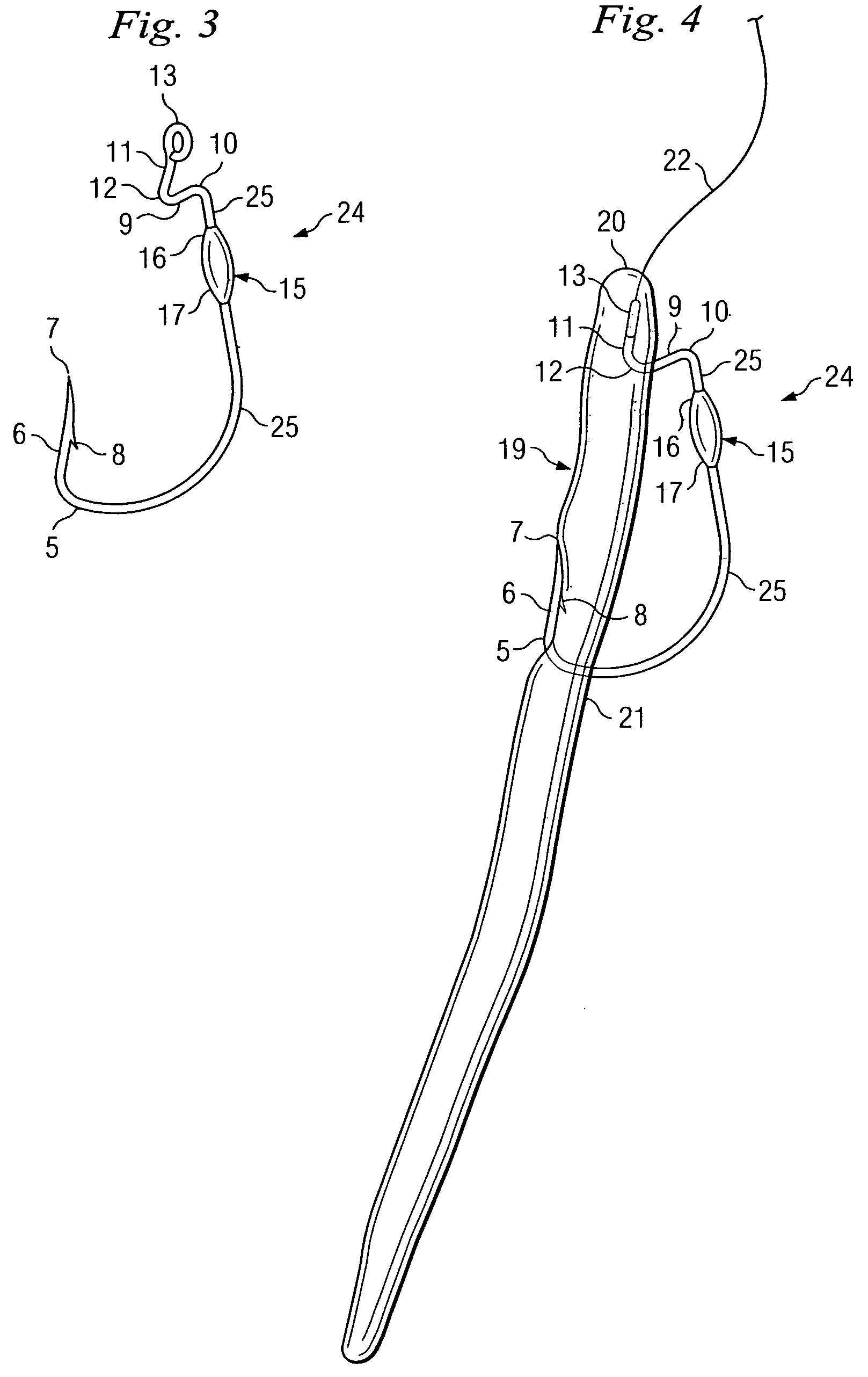 Weighted shank fish hooks