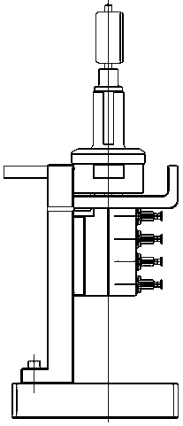 Checking fixture for measuring disc cone height of valve