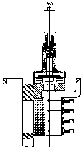 Checking fixture for measuring disc cone height of valve