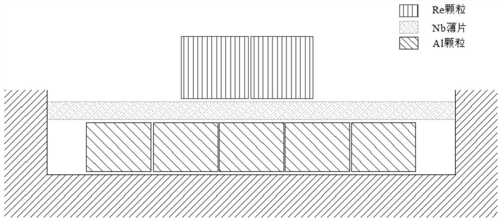 A kind of al-re-nb ternary alloy containing both high melting point and low boiling point elements and preparation method thereof