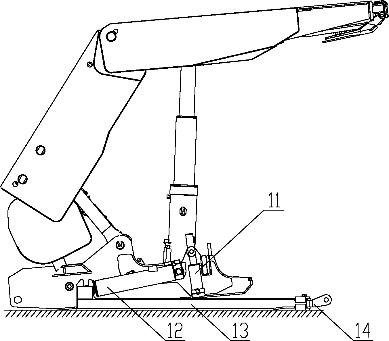 Hydraulic support and bottom lifting device thereof