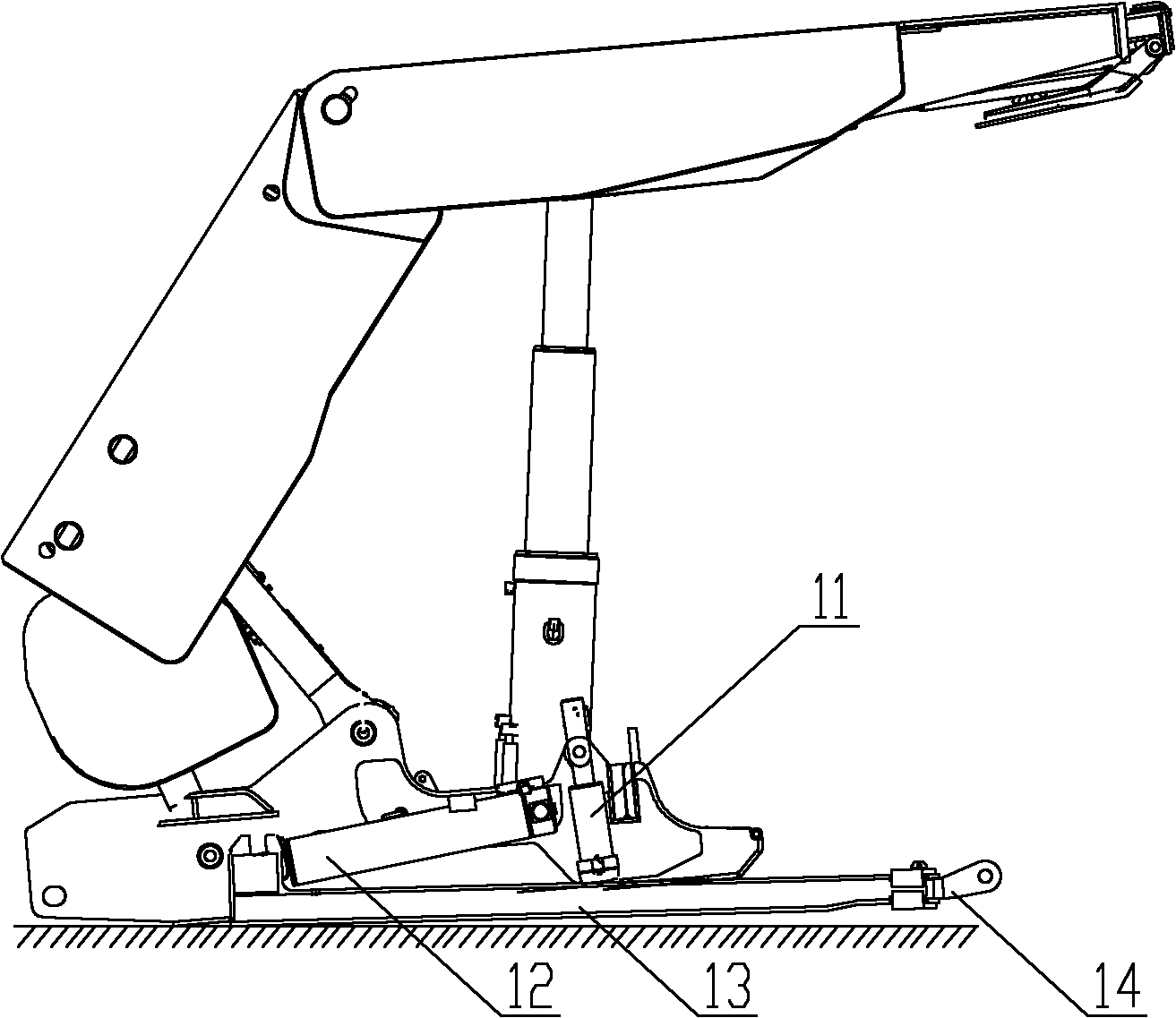 Hydraulic support and bottom lifting device thereof