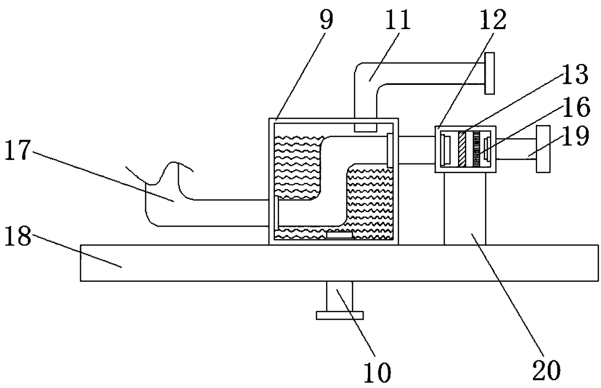 Exhaust discharging device which is used for combustion boilers and is convenient for cooling