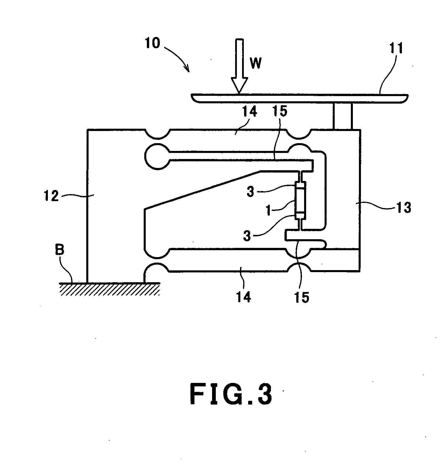 Load sensor with use of crystal resonator