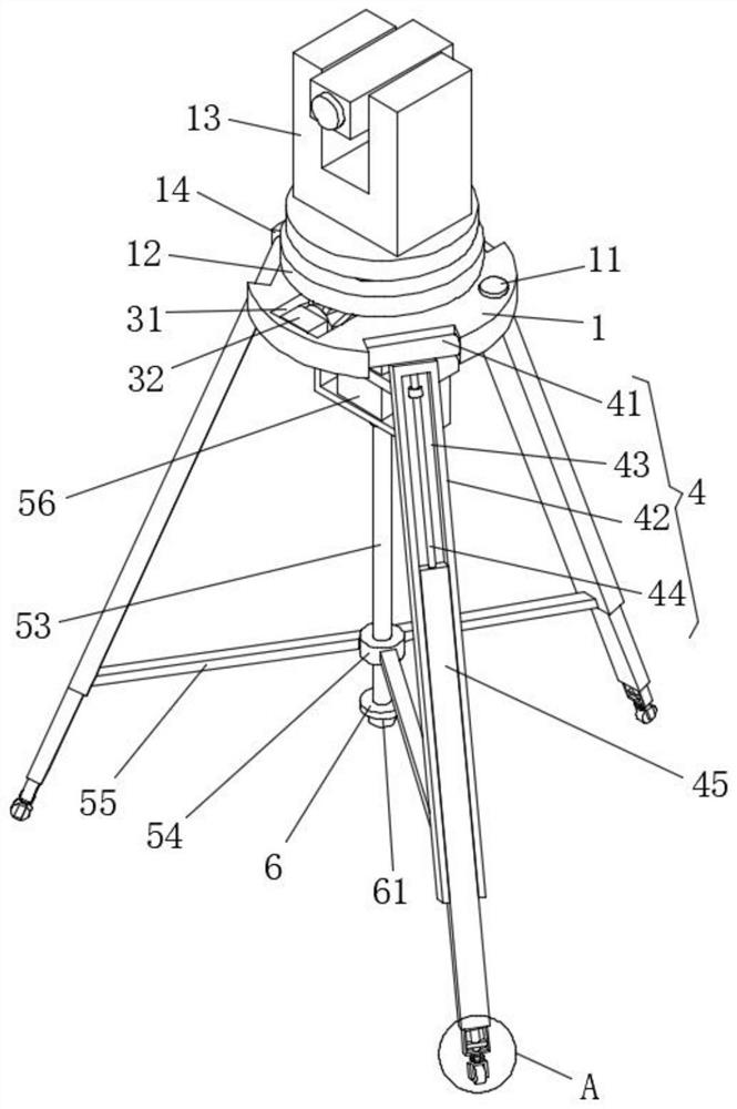 Intelligent construction site detection equipment adjusting structure