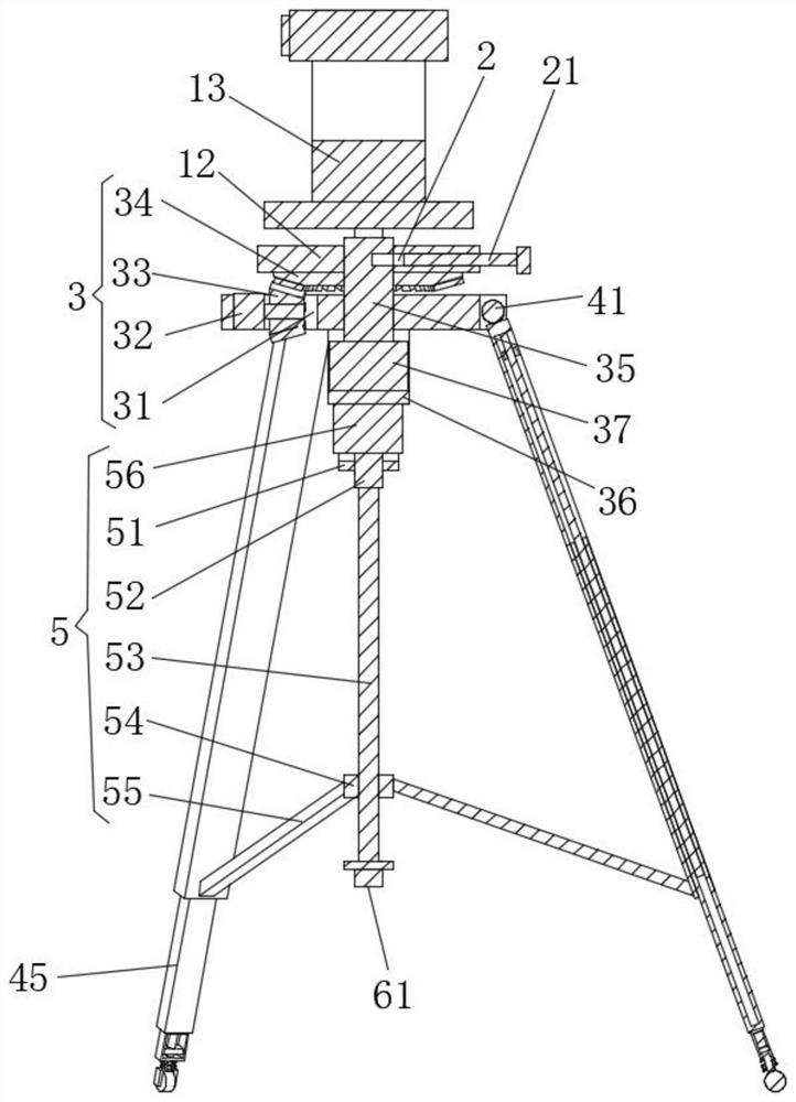 Intelligent construction site detection equipment adjusting structure